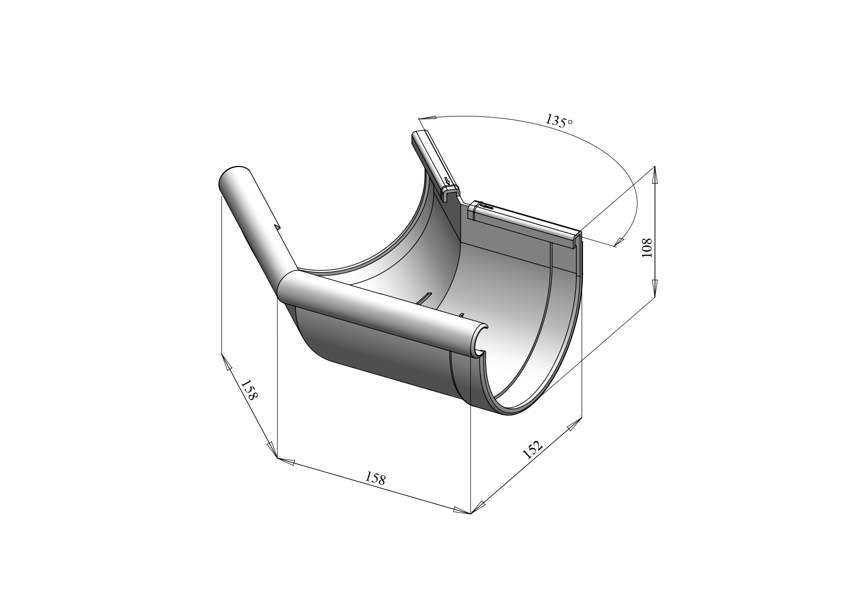 External Gutter Angle Graphite Mm Rainway Buy In The